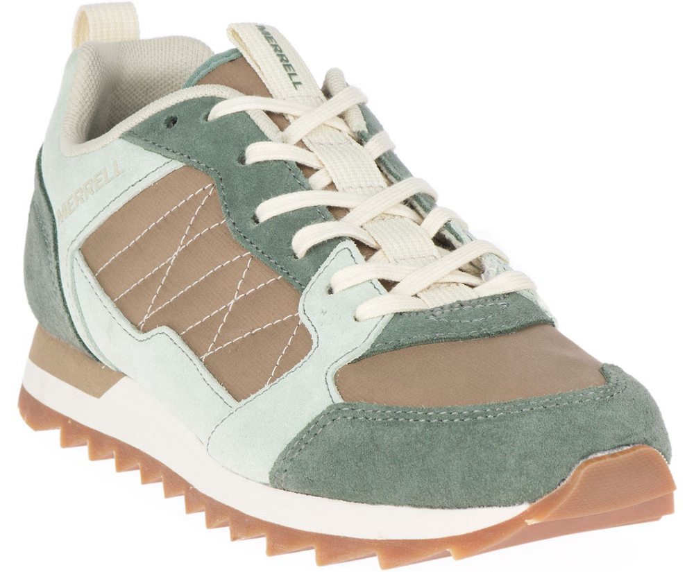 Merrell Sneakers Dame - Alpine - Beige/Olivengrøn - VJE647250